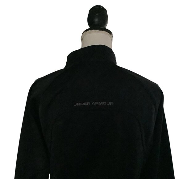 Under Armour 1/4 Zip Black Soft Shell Fitted Jacket Women’s Size Medium - Picture 4 of 8